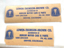 Hudson Dealer Tape Stickers Denver CO 40 1941 1948 1949 1950 1951 1952 1953 1954 picture