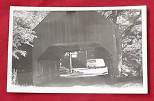 1950s Boes Post Card ANTIQUE SHOP COVERED BRIDGE Cheshire County, New Hampshire picture
