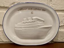 Vintage SS NORWAY Relief Plate Oct 14 1987 Figgjo picture