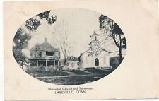 LAKEVILLE CT - Methodist Church and Parsonage Postcard - udb (pre 1908) picture