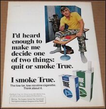 1975 TRUE Cigarettes Print Ad Advertisement Vintage Lancia Beta Car Automobile picture