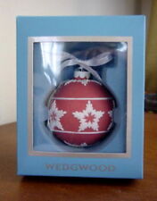Wedgwood Jasperware STAR RELIEF - RED Christmas Ornament - RARE - NEW IN BOX  picture