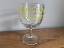 Vintage  Smiley Face Happy Face Goblet Drinking Glass picture