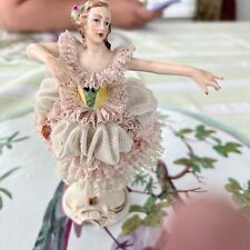 Vintage Dresden Germany Lace Ballerina /  Dancer 6” Tall picture