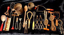 20 Pc Mixed Lot Vintage Kitchen Junk Drawer Utensils Gadgets 60s, 50s, earlier picture