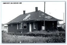 c1980 Cri&p Depot Melcher Iowa Railroad Train Depot Station RPPC Photo Postcard picture