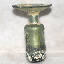 Large Ancient Roman Glass Bottle with Rare Shape Circa early 1st Century AD picture