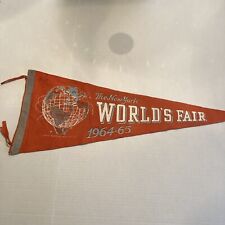 Vintage  1964-65 New York World's fair felt/flag/banner/pennant Orange picture