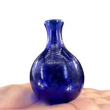 Vintage 1991 Hoglund Glass Vase Signed Cobalt Blue Bud Vase Hand Blown Glass VTG picture