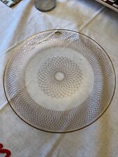 Mid Century Coronaglas Clear Gold Glass Plate  Dish Made In Denmark Svend Jensen picture
