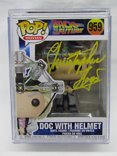 Funko Pop Doc with Helmet #959 Back To The Future SIGNED w/ COA picture