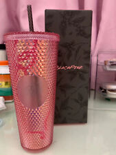 2024 Starbucks +Blackpink Tumbler 24oz Bling Pink  Cold Cup Valentine Gifts NEW~ picture