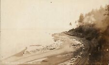 Pacific Railway Near Tillamook Bar RPPC Postcard silverprint Pmk 1912 picture