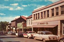 Postcard Somerset Pennsylvania Main Street View JC Penney Old Cars c1950s Stores picture