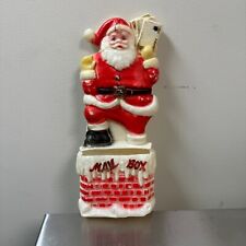 Vintage SANTA CLAUSE Soft Plastic Mail Box Decoration - Letter to Santa  picture