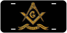 Faith Hope Charity Masonic Novelty Car License Plate picture