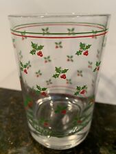Vintage Glassware Green Red Holly 