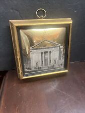 Vintage Sungott Art Studio Frames Convex Gold Leaf Decoupage Print  picture