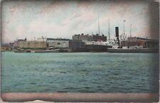 c1910 Postcard Cunard Docks, East Boston Harbor, Boston, Massachusetts B4460d3.5 picture