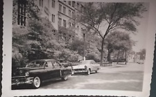 1950s Original Photo Cadillac & Ford Automobiles Evanston ILL YMCA Street Scene picture