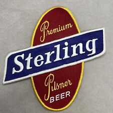 vintage STERLING Beer X Large Advertising Jacket Patch 7.5