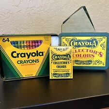Vintage 1991 Crayola Collector's Colors Limited Edition Tin & Crayons picture