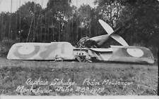 DS1/ Interesting RPPC Postcard c1919 Airplane Wreck Disaster Schulze 366 picture