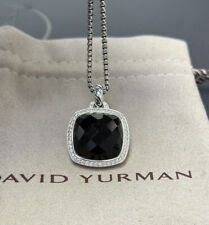 David Yurman Sterling Silver 17mm Albion Black Onyx & Diamonds 18