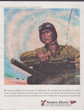 1943 Print Western Electric Armed Services Armored  Illustration WWII Home Front picture
