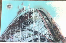 Coney Island CYCLONE Moving Motion ASTROLAND ROLLERCOASTER MULTIACTION POSTCARD picture