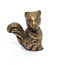 Vintage Brass Squirrel Figurine Paper Weight 2.5 in 4 oz Patina Taiwan Wal-Mart  picture