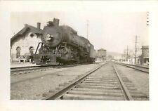1930s Steam Engine Railroad Old Train Station Multiple Tracks Engine Coal Photo picture