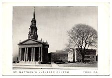 Vintage St. Matthew's Lutheran Church, Visitor Welcome, York, PA Postcard picture