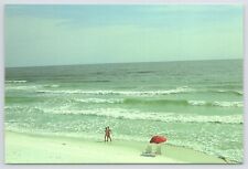 Fort Walton Beach Florida~Air View Destins Beach~Continental Postcard picture