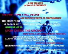 JUMP MASTER AIRBORNE PARATROOPER FAN ART PRE-JUMP 1ST  PHOTO ALL SIZES picture