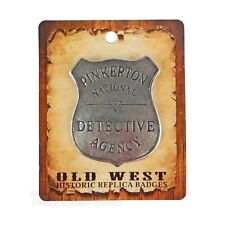 Pinkerton National Detective Agency Badge Replica Antique Silver Made in USA picture
