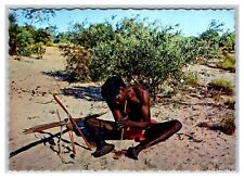 Australian Aborigine Making Fire Australia UNP Continental Postcard O21 picture