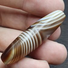 Antique Yemeni Collectible Agate Bead With Nature's Signature Banded Agate -44 picture