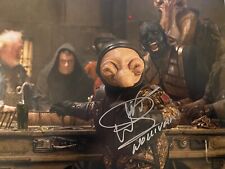 Warwick Davis -GENUINE Signed Star Wars Wollivan 10x8 picture