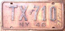 1946 VINTAGE NEW YORK AUTO LICENSE PLATE CAR TAG RUSTIC MAN CAVE DECOR Z5084 picture