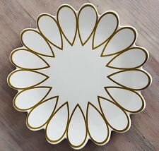Coton Colors White Gold Scallop Plate Platter  8”RARE HTF Scalloped picture