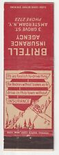 1940s-50s Brittell Insurance Amsterdam New York NY Vintage Matchbook Cover picture