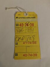 UNITED AIRLINES UA 40-74-38 YVR Passenger Baggage Tag picture