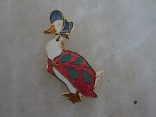 Duck Mama with quilted overcoat and hat vintage logo Badge pin picture