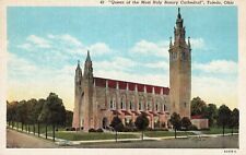 Toledo OH Ohio, Queen of the Most Holy Rosary Cathedral, Vintage Postcard picture