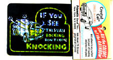 vtg prismatic sticker 70's If you see this van rocking dont come knocking picture