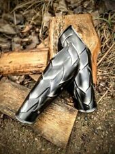 Medieval Pair of LARP steel bracers, fantasy warrior costume knight Armor picture