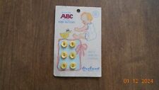 Vintage ABC Yellow Pearl Baby Buttons Style 205 Size 12 Contents 6 picture