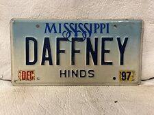 Vintage 1997 Mississippi Vanity License Plate ~ DAFFNEY picture