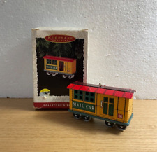 Vtg Hallmark Yuletide Central Mail Car Ornament Car #3 in Collector Series 1996 picture